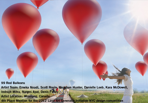 4th Place Mention For Lagi 2012 99 Red Balloons Land Art Generator