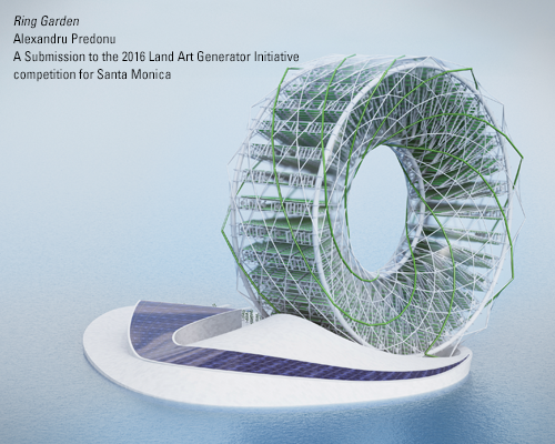 Alexandru Predonu, Ring Garden, algae, algae bioreactor, LAGI2016, Santa Monica, desalination plant