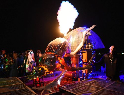 Alliance Earth, Burning Man, AfrikaBurn, South Africa, Jeffrey Barbee, Dung Beetle, pyrolysis, waste-to-energy, plastic waste, public art, biofuel