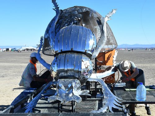 Alliance Earth, Burning Man, AfrikaBurn, South Africa, Jeffrey Barbee, Dung Beetle, pyrolysis, waste-to-energy, plastic waste, public art, biofuel