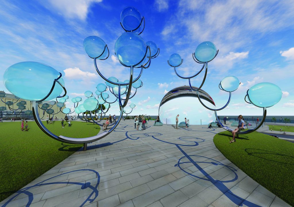 Solar Orbs, SUNY University, Anne Godfrey, LAGI 2018, Land Art Generator Initiative, solar energy, solar thermal energy, concentrated solar, Rawlemon, St Kilda Triangle, City of Port Phillip, art and energy, clean energy, renewable energy, Melbourne, Victoria, Australia