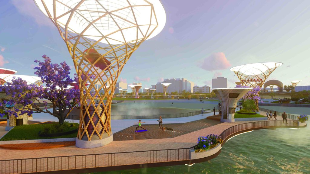 The Canopy, LAGI 2018, solar energy, wind energy, tidal energy, rainwater harvesting, energytech, st kilda triangle, city of port phillip, melbourne, green design, Australia