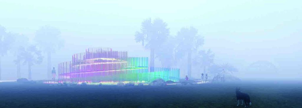 The Rainbow Serpent, LAGI 2018, solar energy, rainwater harvesting, public art, solar art, energy tech, st kilda triangle, victoria, melbourne, australia, design competition, renewable energy