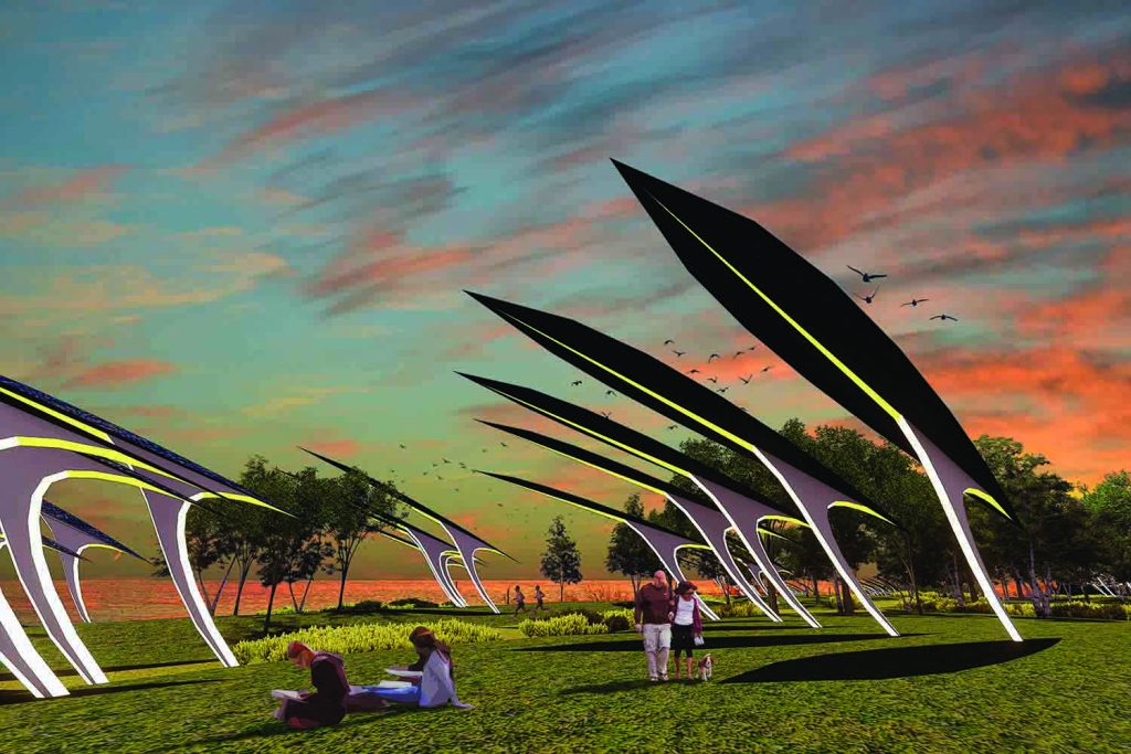 solar power, thin-film multijunction solar, piezoelectricity, public art, st kilda, melbourne, city of port phillip, australia, melbourne, LAGI 2018, land art generator initiative, renewable energy, clean energy, stealing fire