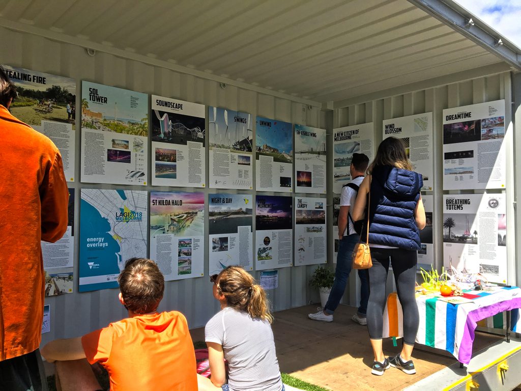LAGI 2018, Melbourne, exhibition, St Kilda, St Kilda Triangle, Land Art Generator Initiative, Design Competition, renewable energy, public art, clean energy