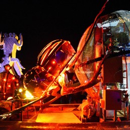 Alliance Earth, Burning Man, AfrikaBurn, South Africa, Jeffrey Barbee, Dung Beetle, pyrolysis, waste-to-energy, plastic waste, public art, biofuel