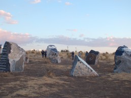 Freedom Solar Power, solar art, Haroon Mirza, Marfa, Texas, renewables, public art, Ballroom Marfa, solar-powered art, stone circle, desert,