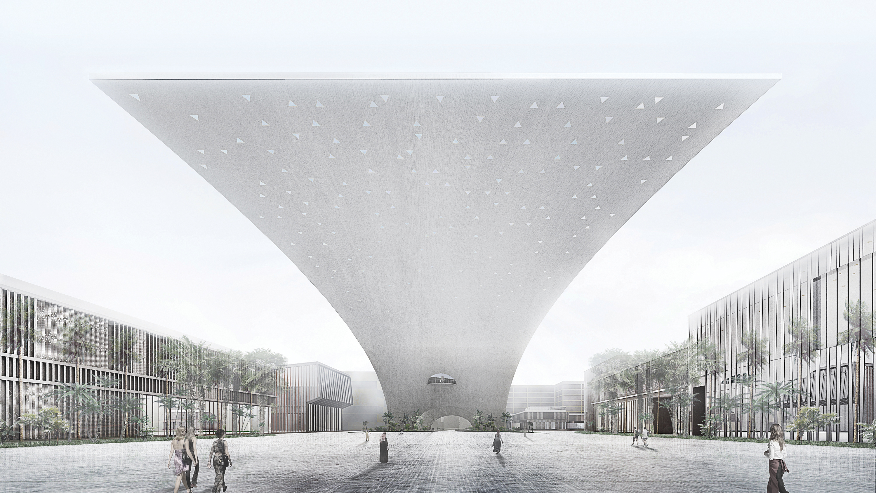 Cloud Field over Masdar City Generates Power From the Sun - Land Art ...