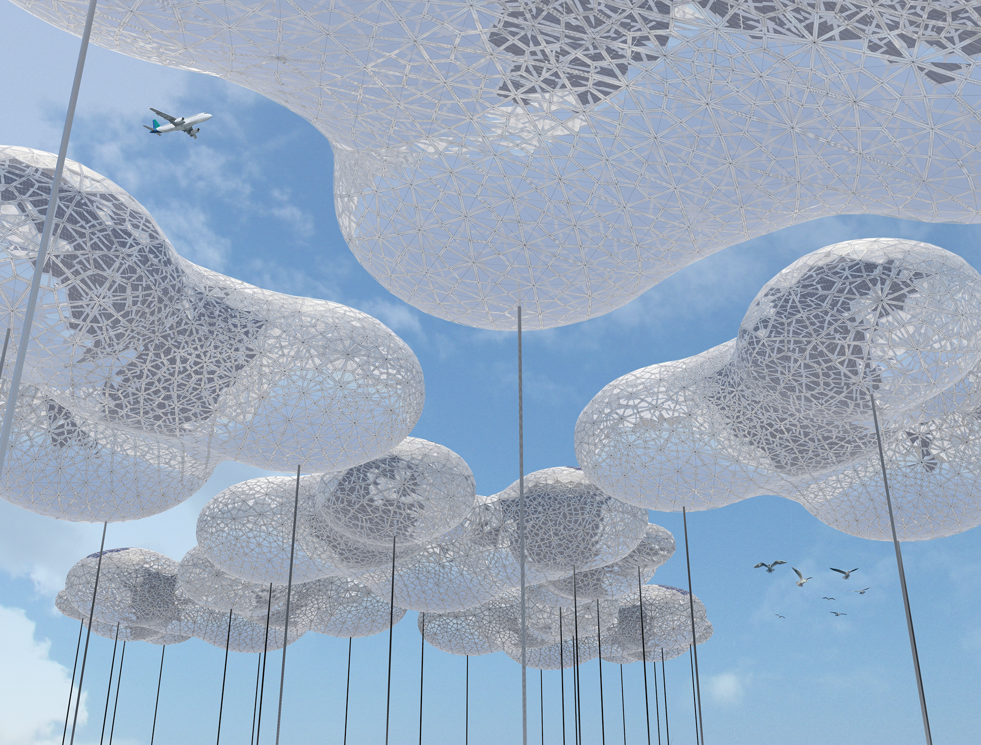 Cloud Field over Masdar City Generates Power From the Sun - Land Art ...