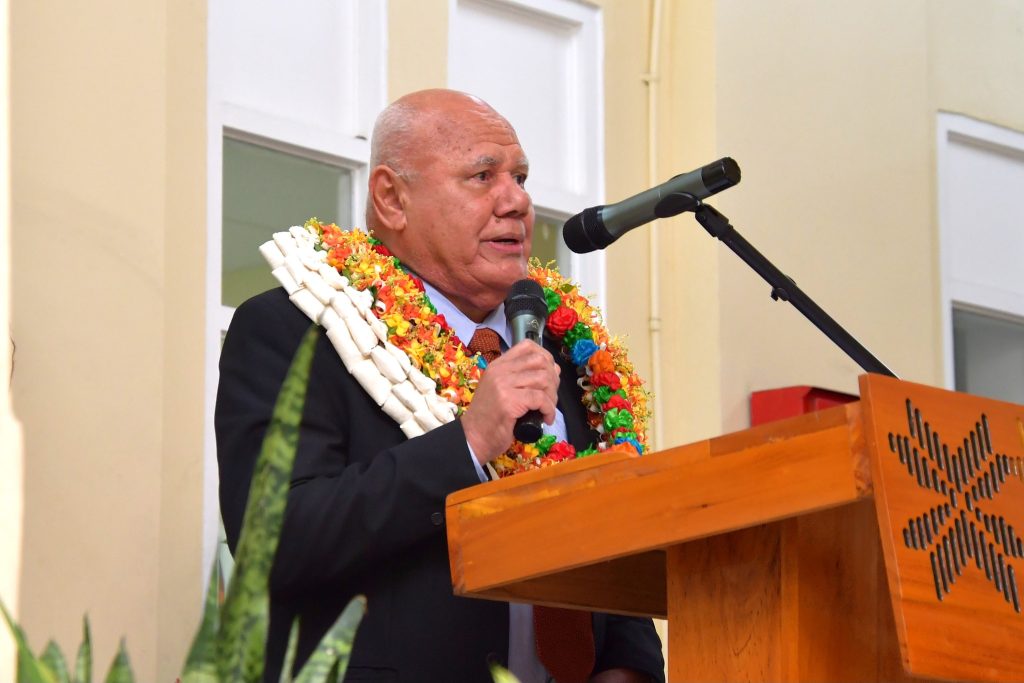 The Hon. Viliame Gavoka, Deputy Prime Minister and Minister for Tourism and Civil Aviation, opens the LAGI 2025 Fiji exhibition at Fiji Arts Council on November 6, 2025.