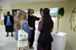 Alberto Roncelli, explaining the concepts behind his design, The O.