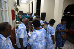 Food and drink on the veranda during the LAGI 2025 Fiji opening.