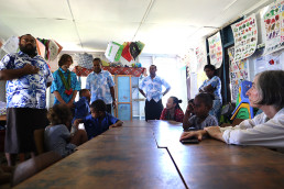 LAGI team visits a kindergarten in Marou Village.