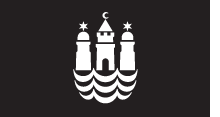 The Culture and Leisure Committee
for the City of Copenhagen Logo (simple white castle above a bunting-like wave on a black field)