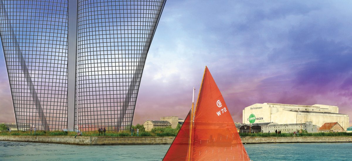 SAIL projects prominently from the west corner of the former shipyard into the prevailing wind, providing an elegant symbol of clean energy for the city of Copenhagen. The form recalls the shipbuilding past of the harbor, transforming from the rigid cup of a ship’s hull to the graceful, unfurled surface of an open sail.