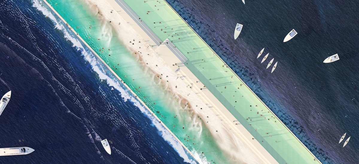 The Ocean Still: Lagrimas de Santa Monica A large, transparent enclosure—a solar still perched on the old breakwater—makes a surface for collecting the saint’s pure tears once again.