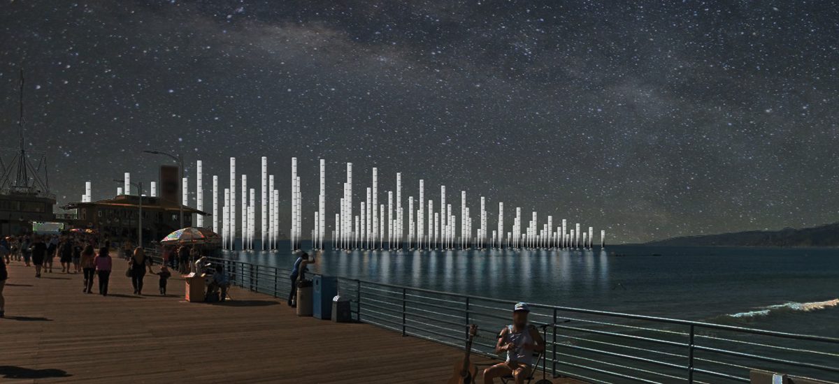 Sun Towers, LAGI 2016 An extension of the promenade optimizes views to an extended sea space facing southwest, then navigates the visitor back along the loop to exciting views of the mountains and City of Santa Monica. The panoramic terrace, located at the heart of the plant, will support a dynamic public learning center, inspired by the interpretive elements at the Santa Monica Urban Runoff Recycling Facility (SMURRF).