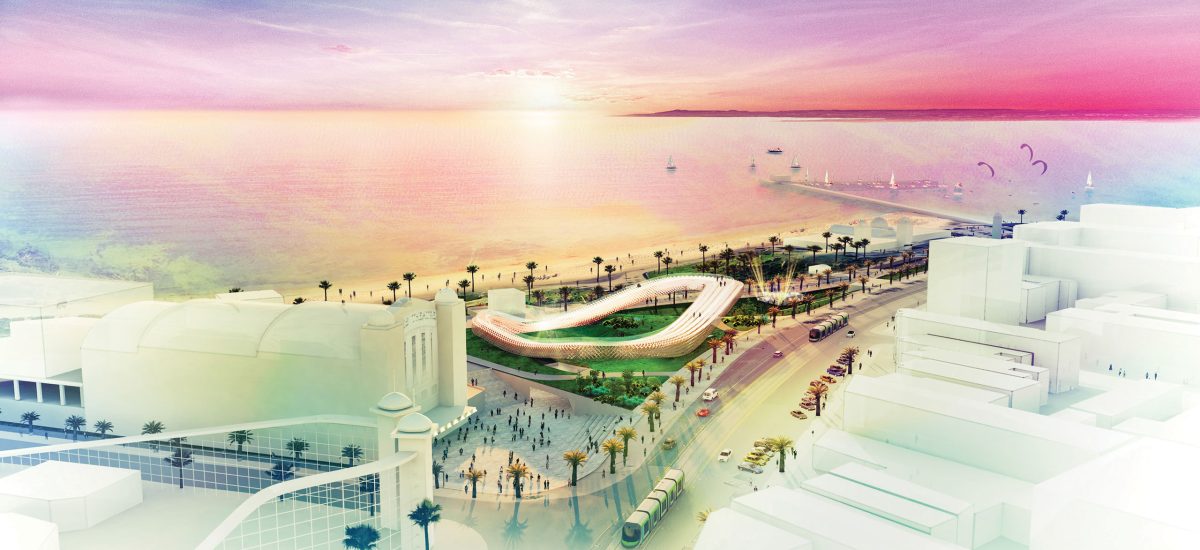 St Kilda Halo, LAGI 2018 Inspired by how nature gathers sunlight through layers of forest canopies, the lightweight artwork incorporates photovoltaic (PV) technology in an innovative, three-dimensional array.