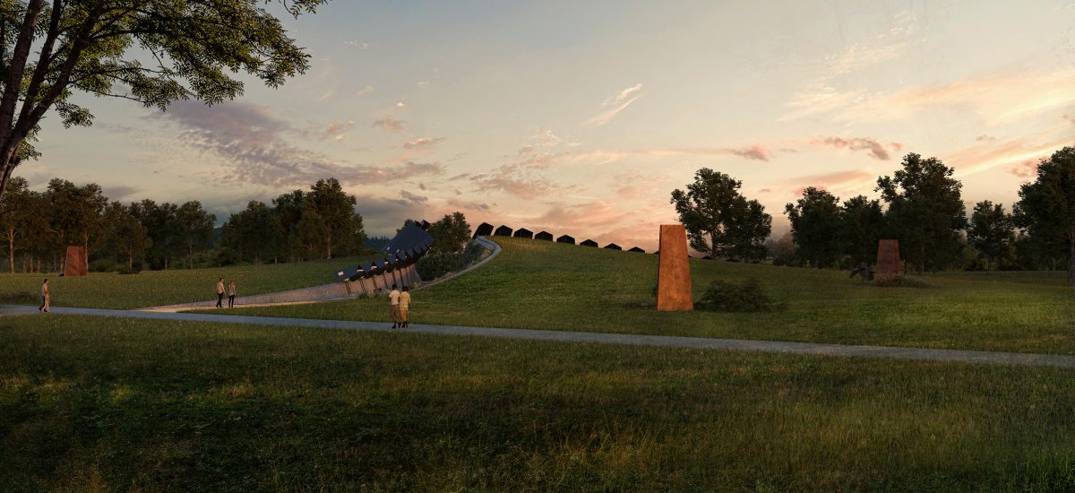 Through a syntax of berms (earthwork embankments from the salvaged concrete of the old barracks), fins (linear photovoltaic arrays), and totems (battery storage towers) at four key cyclist and pedestrian intersections, Current Notations gently lifts the meadow and inscribes a pattern of channels and berms that funnel stormwater into concealed cisterns for storage and redistribution.