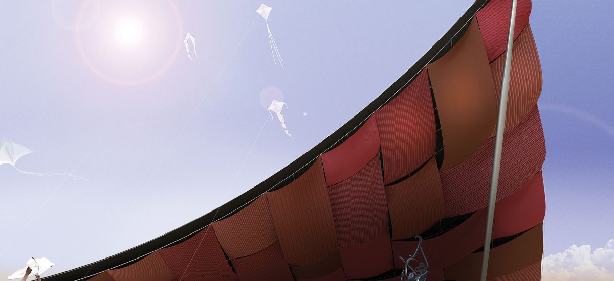 The micro-tracking solar array that comprises the vast majority of expoSE creates a large amount of energy from the sun. Its surface is not accessible to the public during the day. On the upward curving section of the artwork, CIGS thin-film solar modules collect additional power. Both solar systems incorporate automated robotic cleaning systems that remove dust and sand over the protective glass layer, maintaining high performance throughout the year.